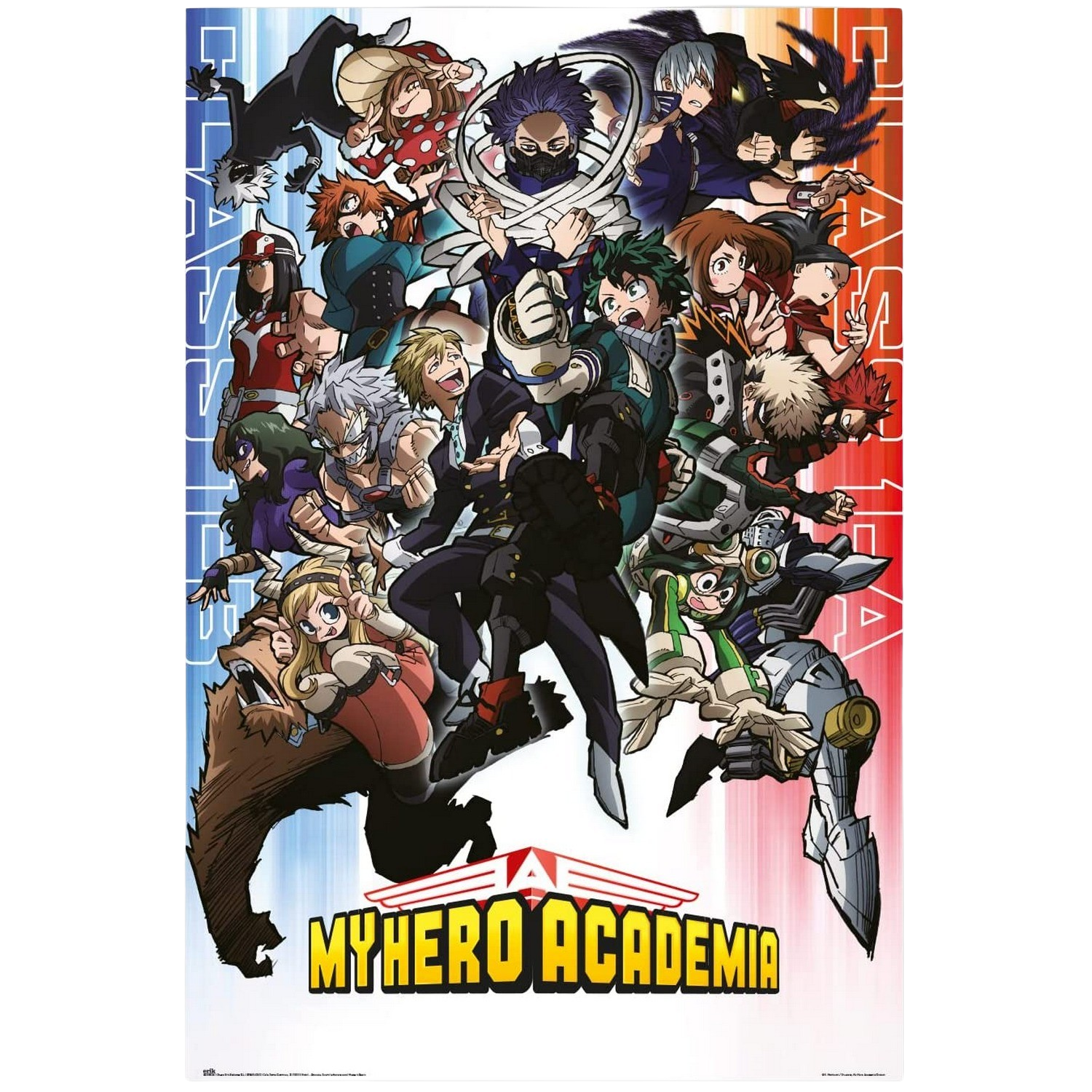 Póster - Grupo Erik My Hero Academia (Class 1-A/ Class 1-B), Maxi Póster, 91.50 x 61 cm, Multicolor