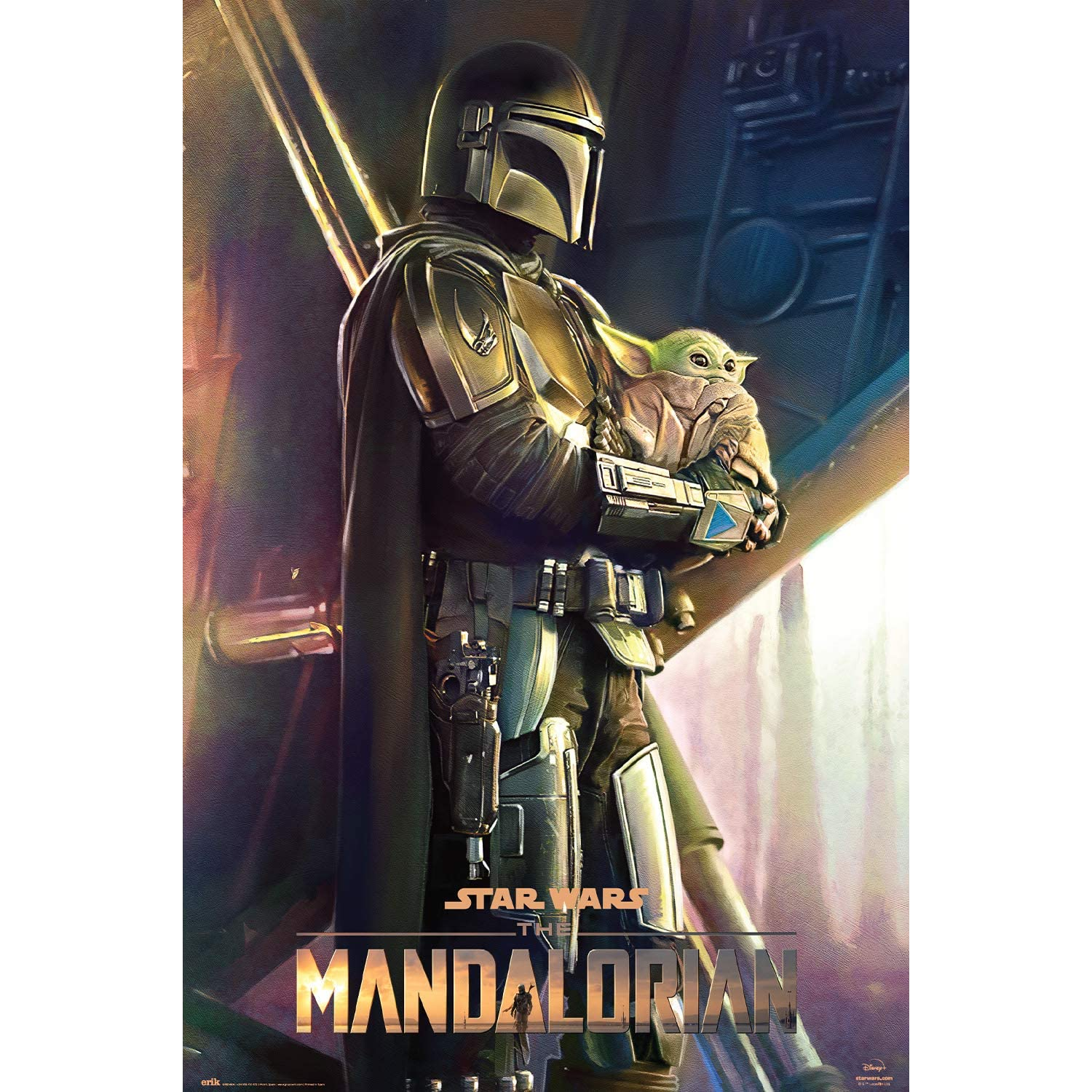 Grupo Erik Star wars the mandalorian clan of two maxi 91.50 x 61 cm multicolor un de dos 91.5x61 poster baby 915 gpe5484