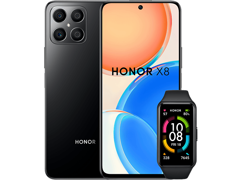 Móvil | Honor X8 4G, Negro, 128 GB, 6 GB RAM, 6.7 " FHD, Qualcomm ...