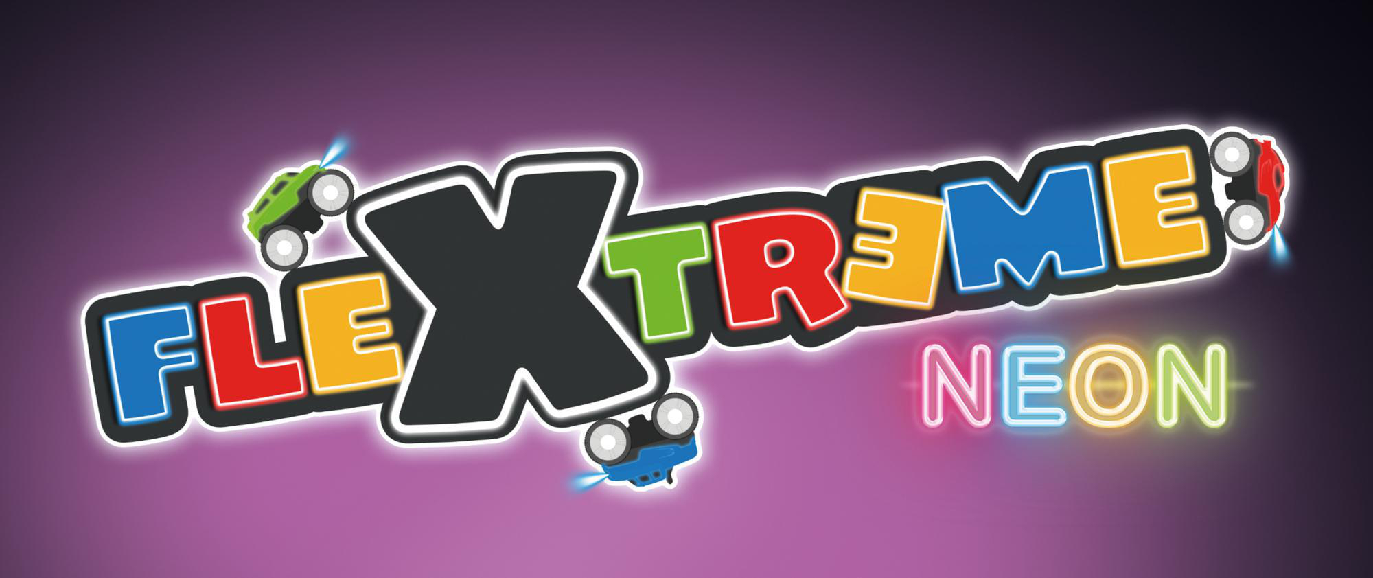 FleXtreme Set Mehrfarbig (300) Spielzeugrennbahn, Neon Rennbahn SMOBY