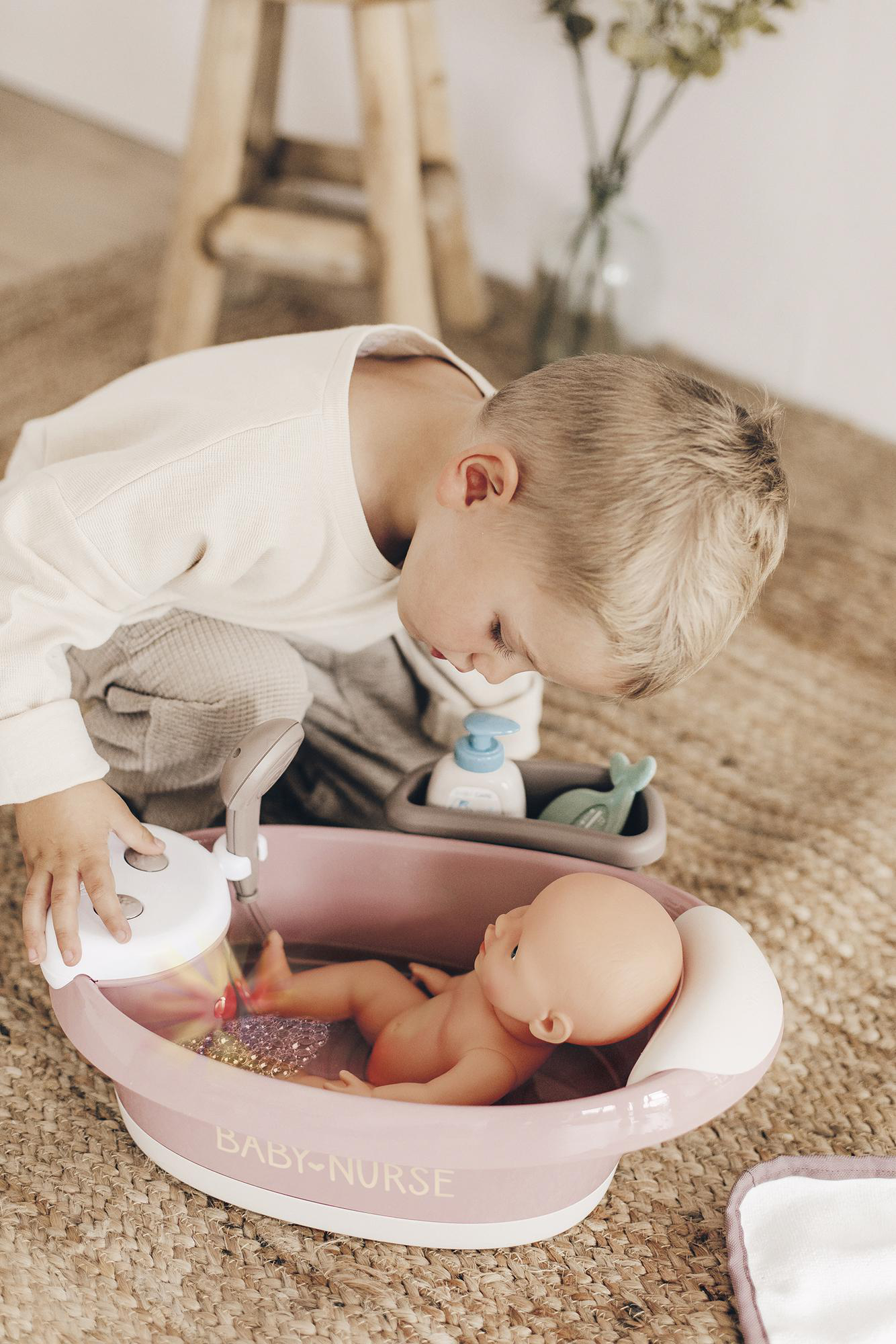SMOBY Baby Nurse elektronische Puppen-Badewanne Puppenspielset, Rosa (120)
