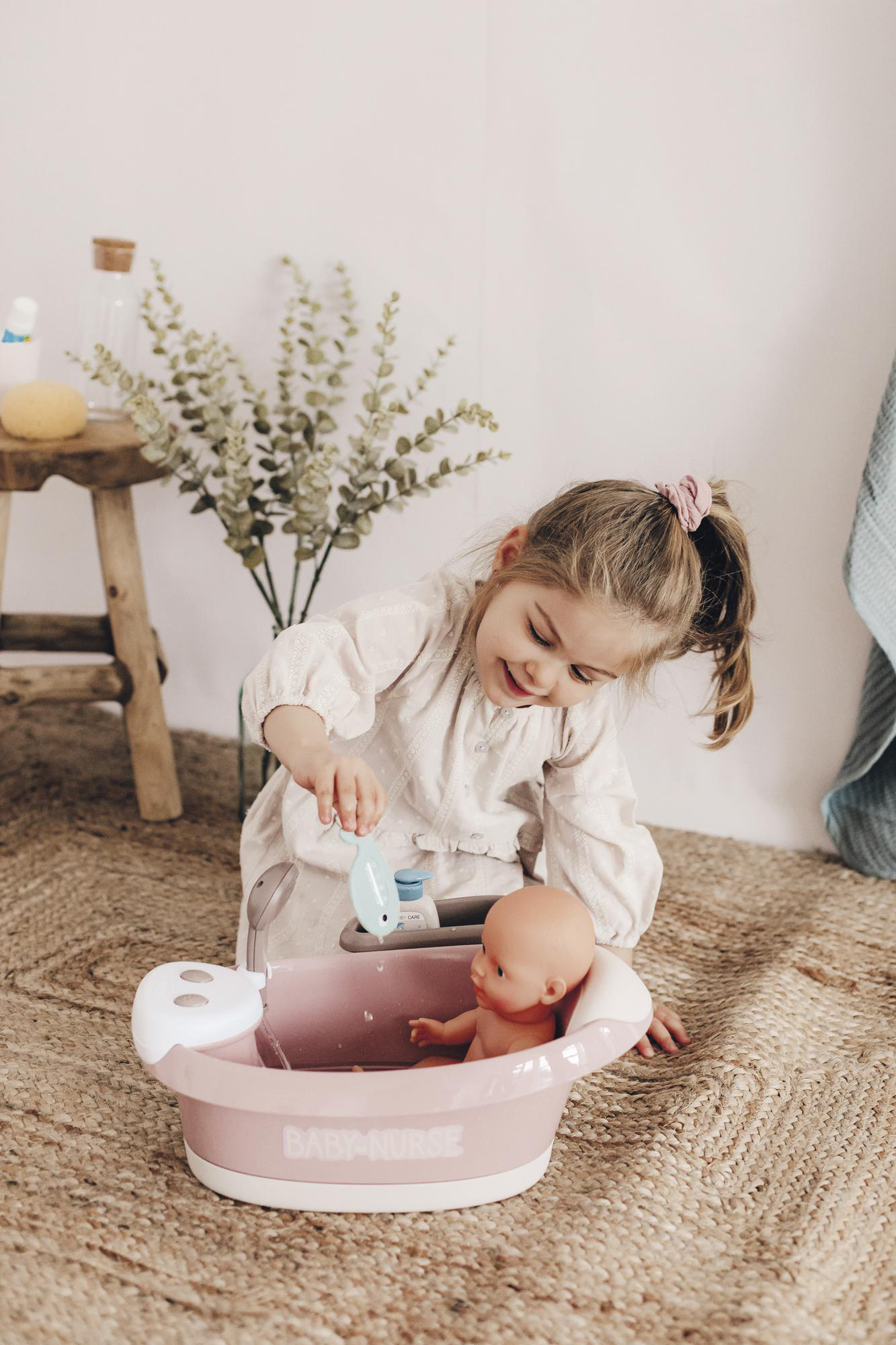 SMOBY Baby Nurse elektronische Puppen-Badewanne Puppenspielset, Rosa (120)