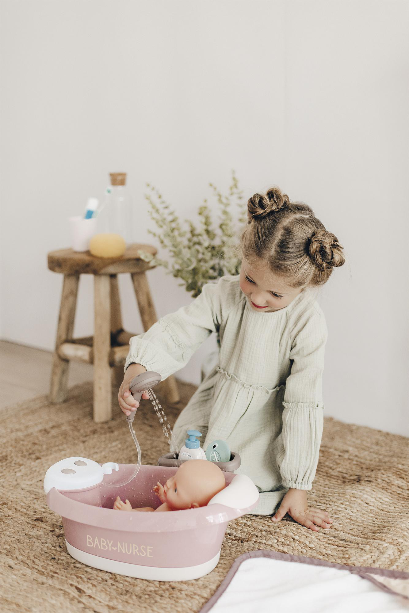 SMOBY Baby Nurse elektronische Puppen-Badewanne Puppenspielset, Rosa (120)