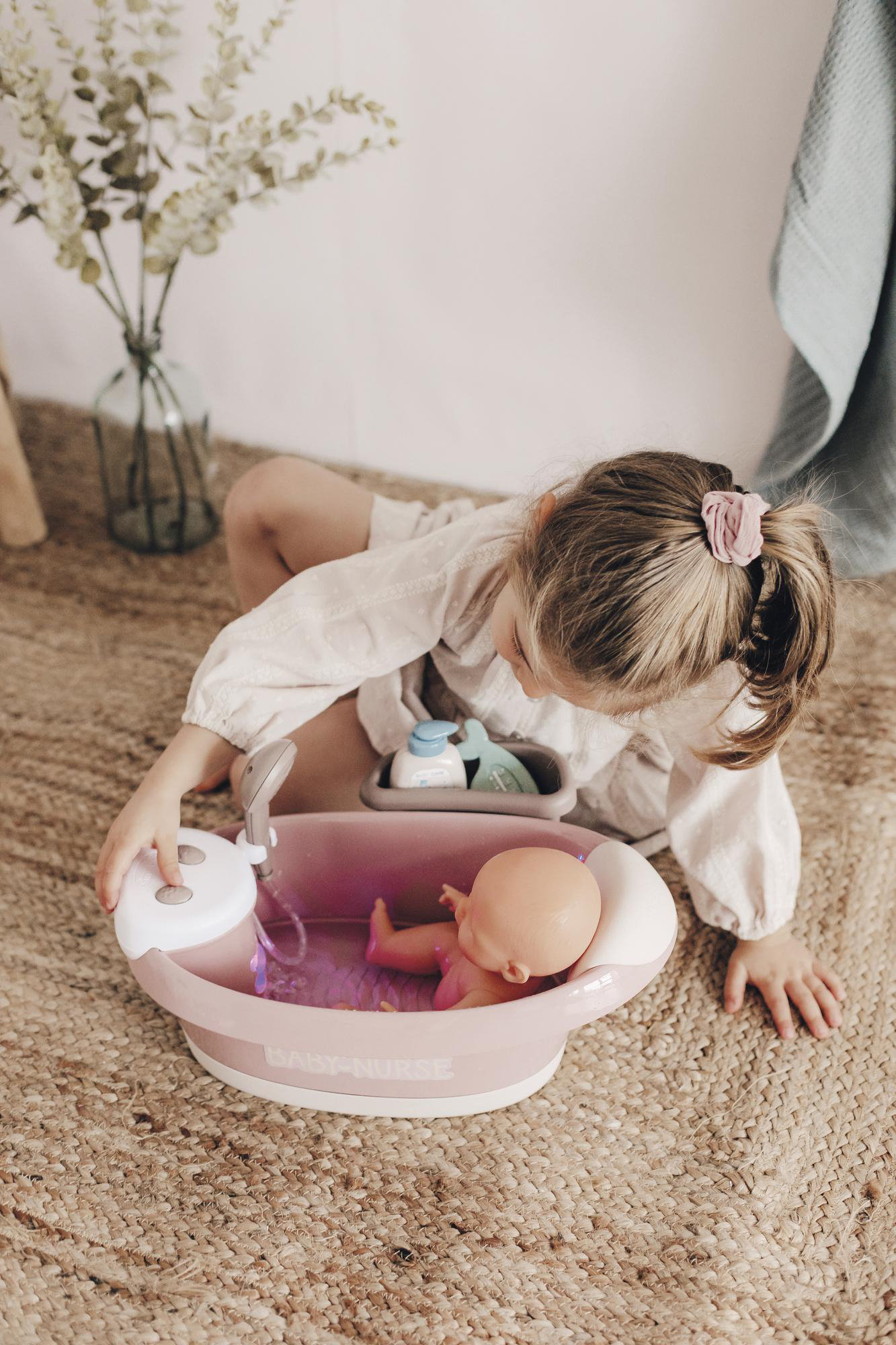 SMOBY Baby Nurse elektronische Puppen-Badewanne Puppenspielset, Rosa (120)