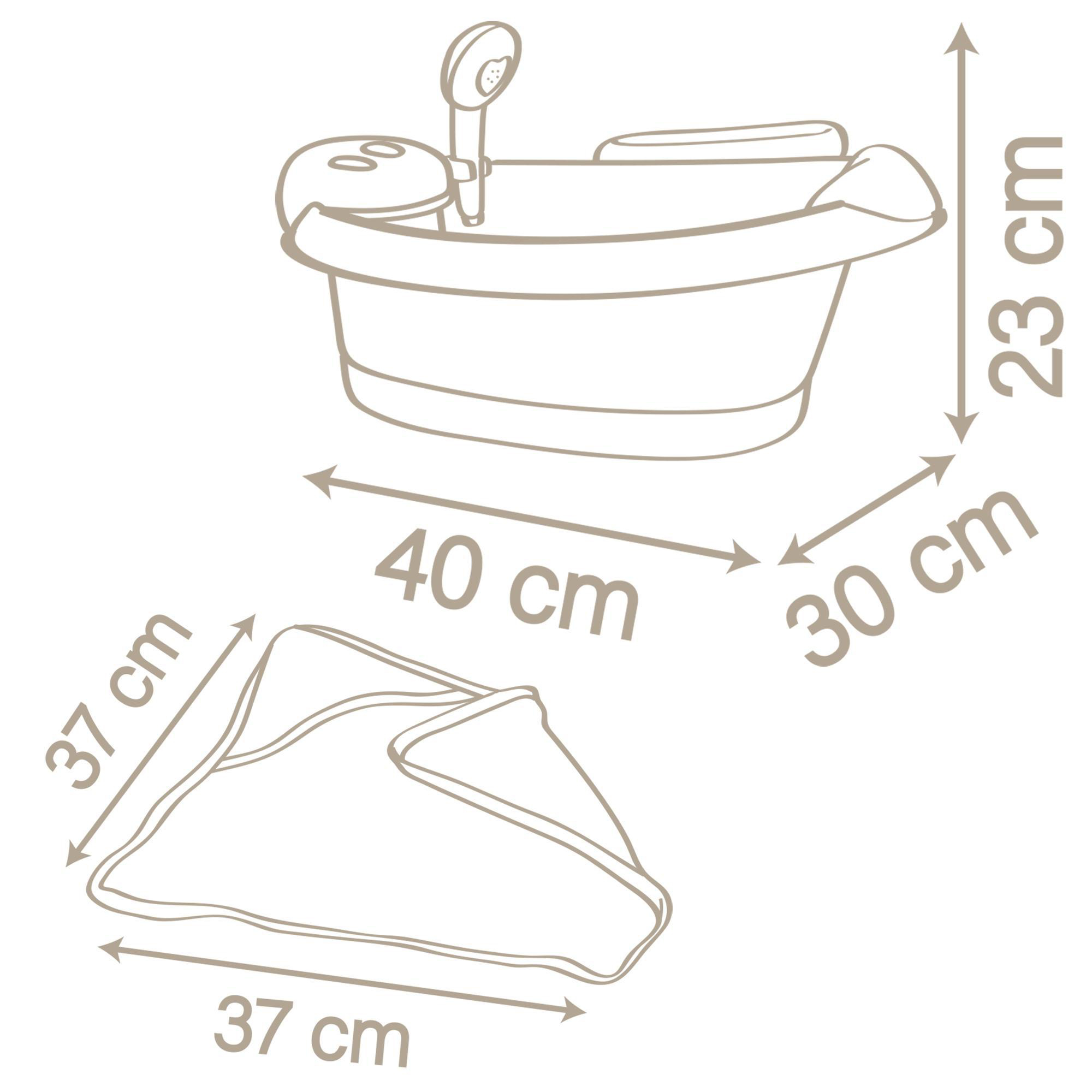 SMOBY Baby Nurse elektronische Puppen-Badewanne Puppenspielset, Rosa (120)