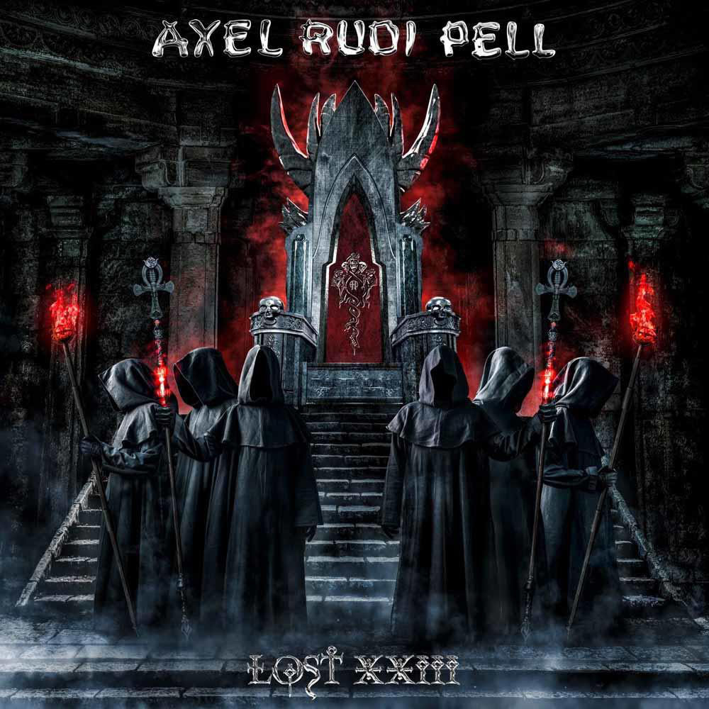 Albumcover mit Kapuzenfiguren, Burg und roten Fackeln. Der Titel lautet „Lost XXIII“.