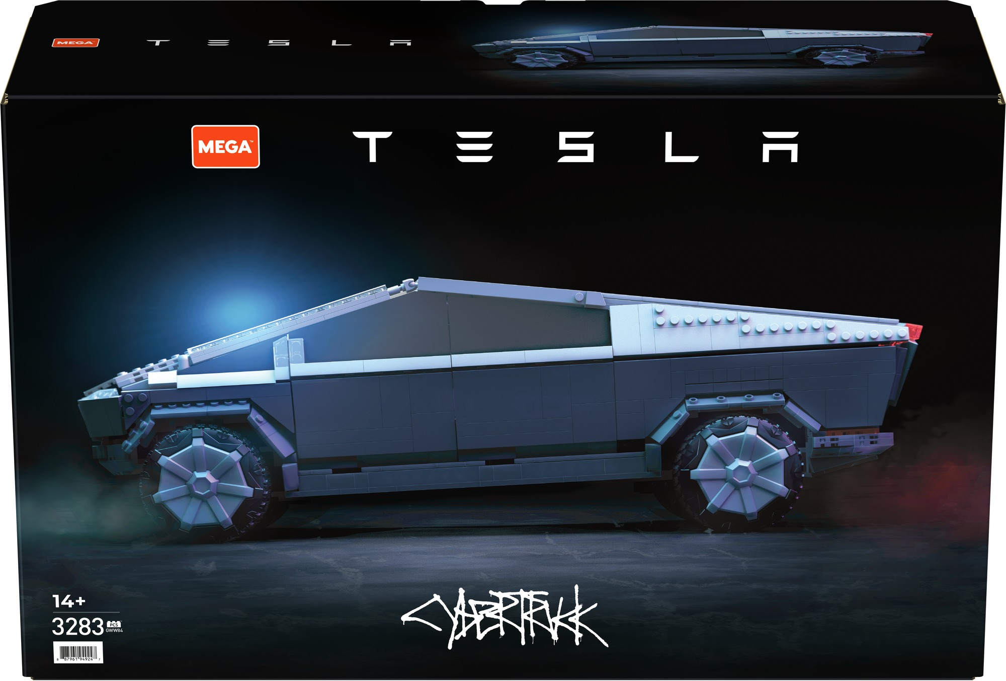 MEGA CONSTRUX Bauset, Mehrfarbig Tesla Mega Cybertruck Construx