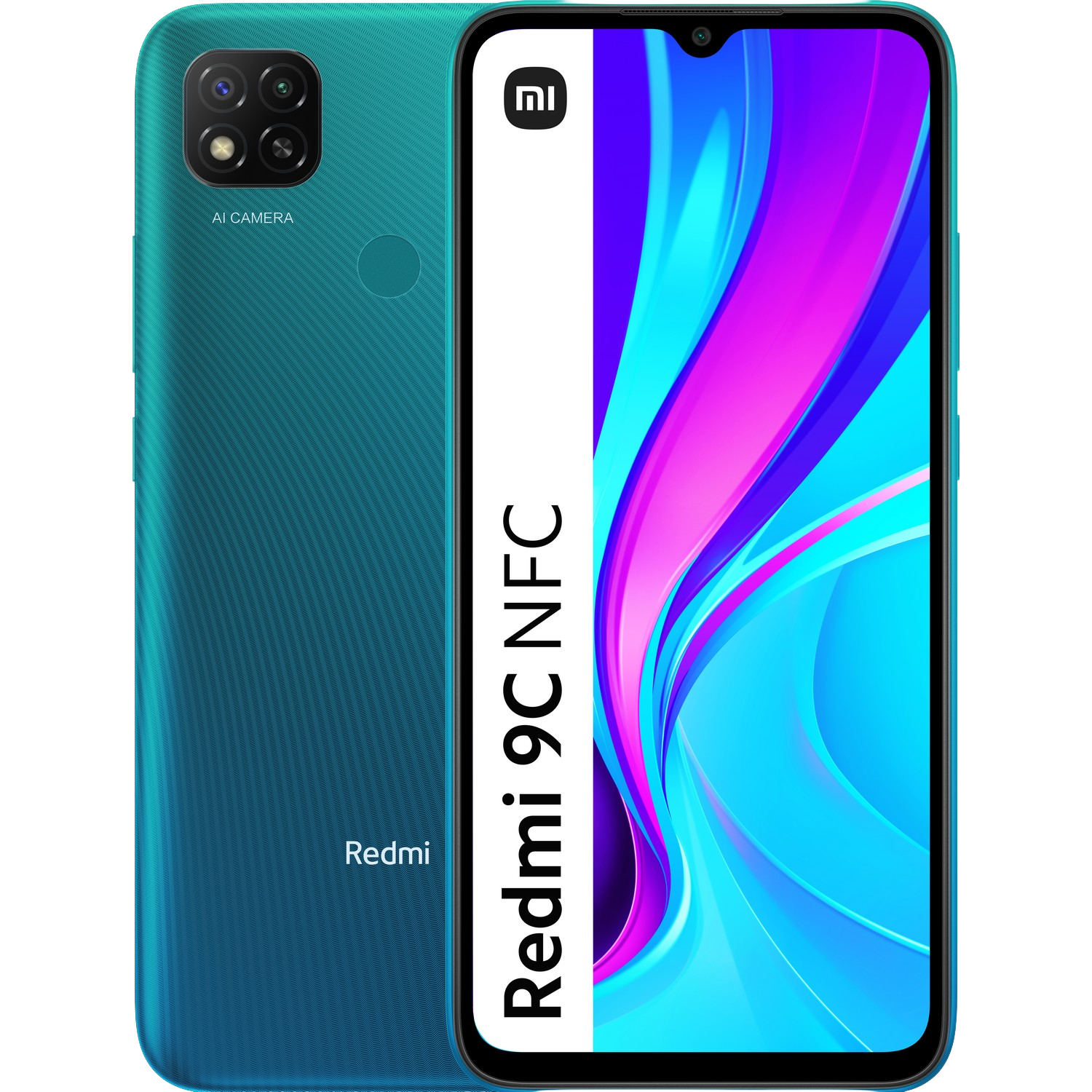 Móvil - Xiaomi Redmi 9C NFC, Verde, 64 GB, 3 GB, 6.53" HD+, MediaTek Helio G35, 5000mAh, Android