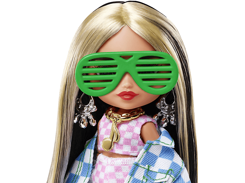 Thumbnail - BARBIE Extra Minis-Puppe #2 (ca. 14 cm) mit Moden, Accessoires und Puppenständer Spielzeugpuppe Mehrfarbig