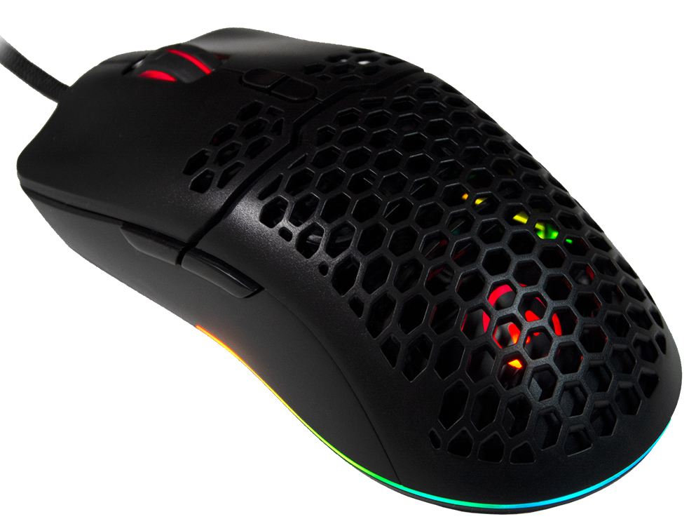 MARWUS vezetékes optikai gamer egér, 16000 DPI, RGB,USB, fekete (GM210)