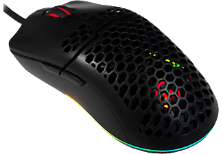 MARWUS vezetékes optikai gamer egér, 16000 DPI, RGB,USB, fekete (GM210)