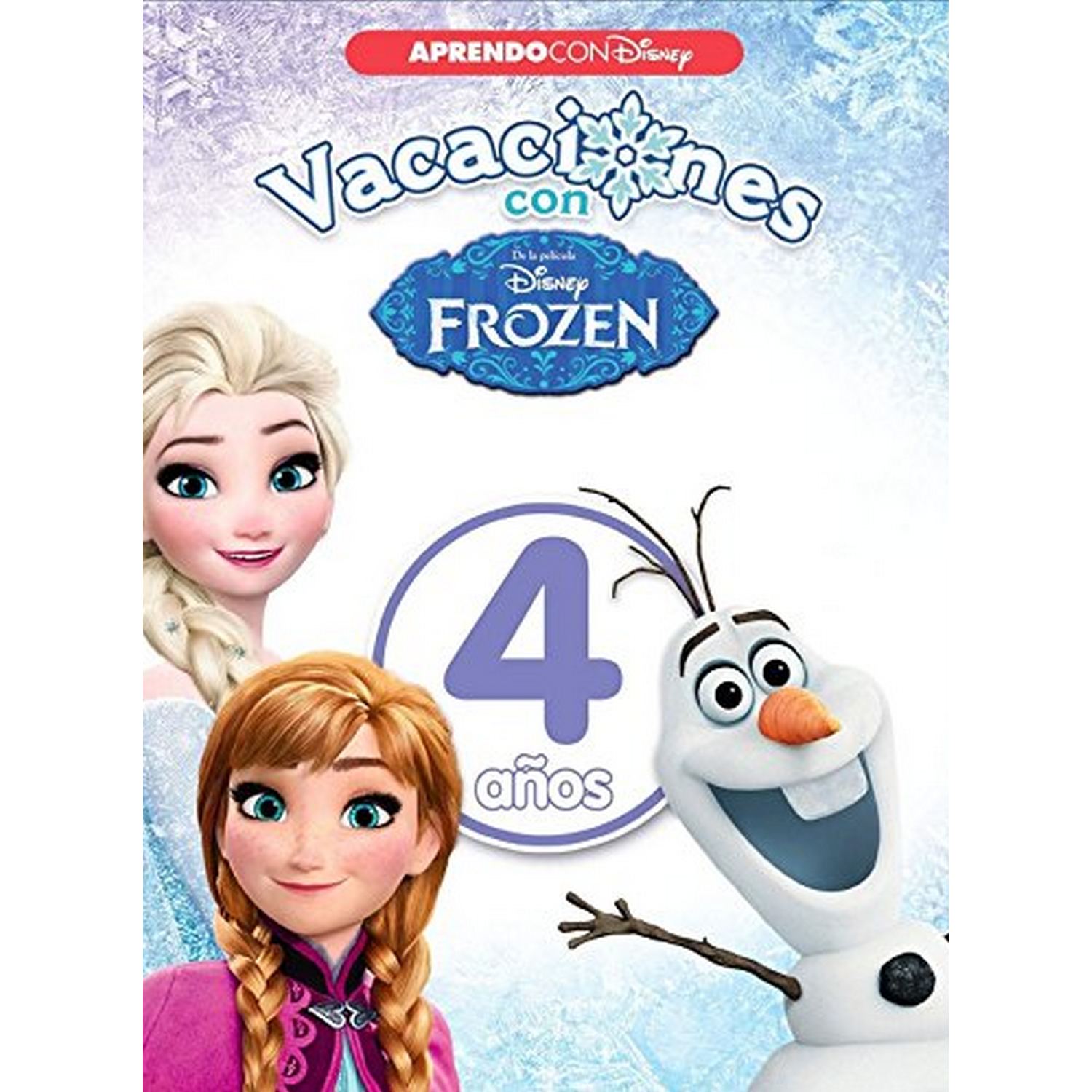 Vacaciones Con Frozen 4 años disney. cuaderno de tapa blanda 5 aprendo