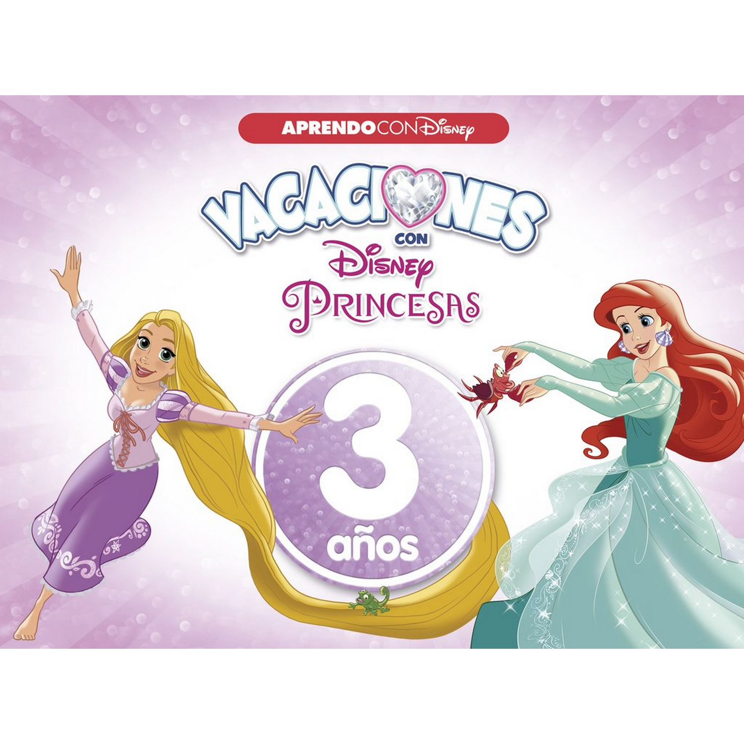 Vacaciones Con Las princesas disney 3 años aprendo tapa blanda libro de autores español vv.aa.