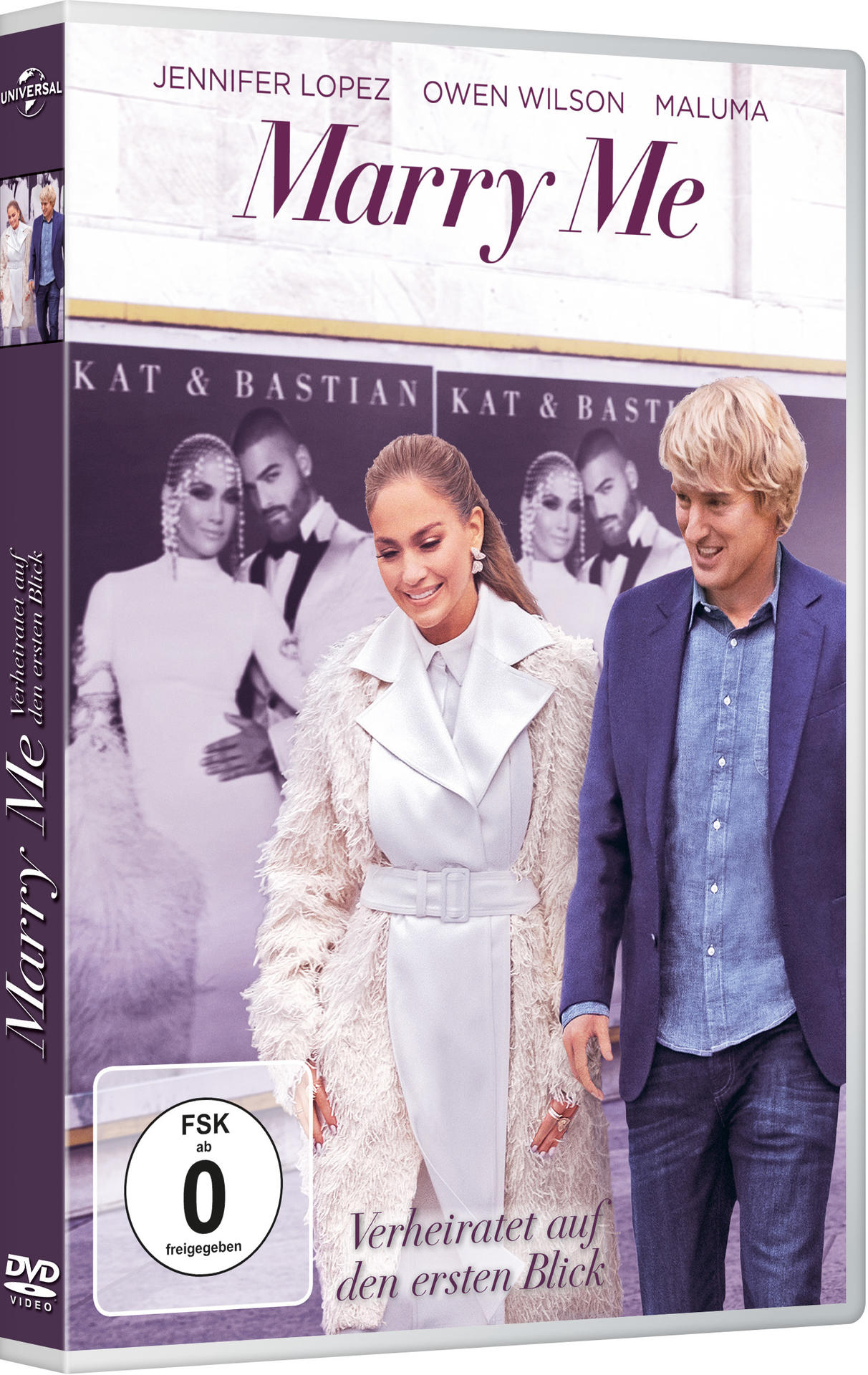 Marry Me DVD-Cover mit Jennifer Lopez und Owen Wilson.