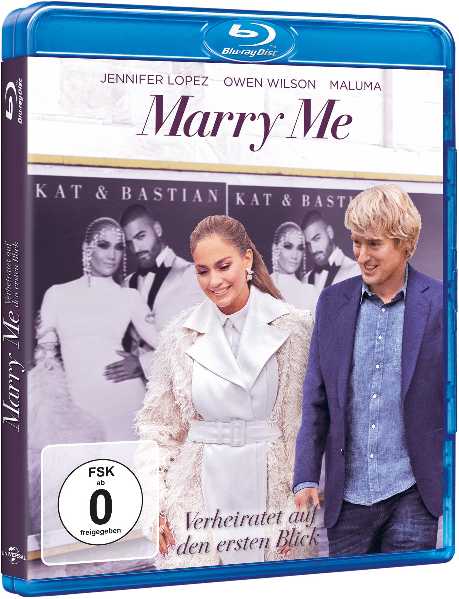 Blu-ray-Disc-Hülle von 'Marry Me' mit Jennifer Lopez und Owen Wilson.