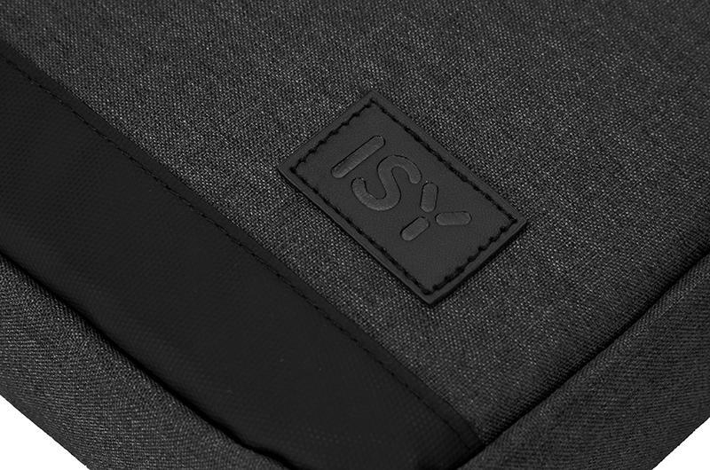 Umhängetasche Zoll ISY Schwarz INB-2156-BK, für 15.6 Notebooktasche Baumwolle/Polyester, Universal