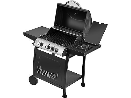OHMEX BBQ-3250SB - Barbecue à gaz (Noir/Argent)