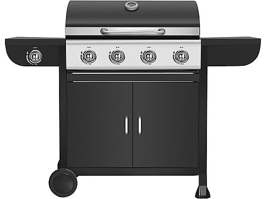 OHMEX BBQ-4250SB - Barbecue à gaz (Noir/Argent)