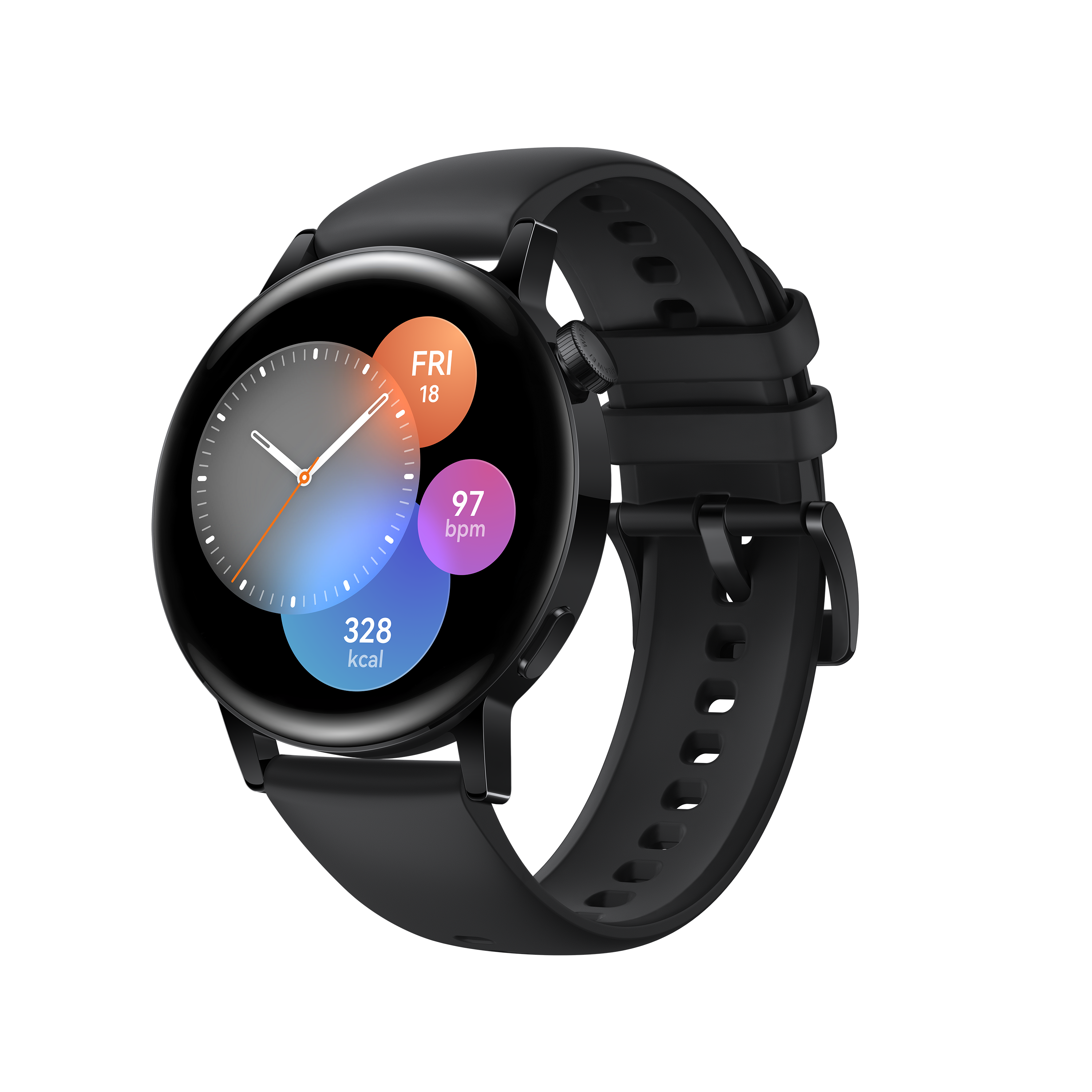 Smartwatch - Huawei Watch GT3 42mm Active, hasta 7 días de batería, Ritmo cardiaco 24h, SPo2, IA+100 deportes, GPS,5 Atm, Negro