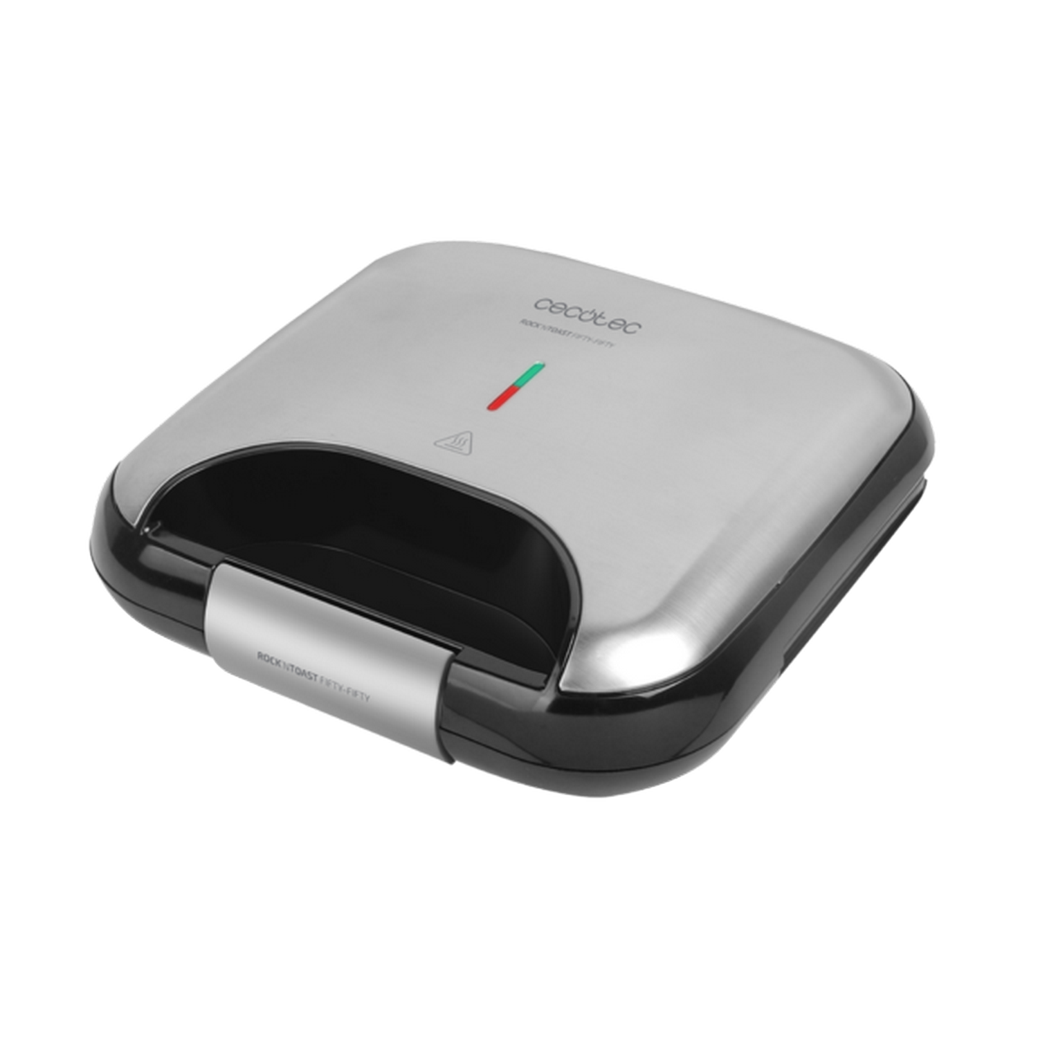 Sandwichera - Cecotec Rock'nToast 3in1, Gofres, Grill, 800W, Inox