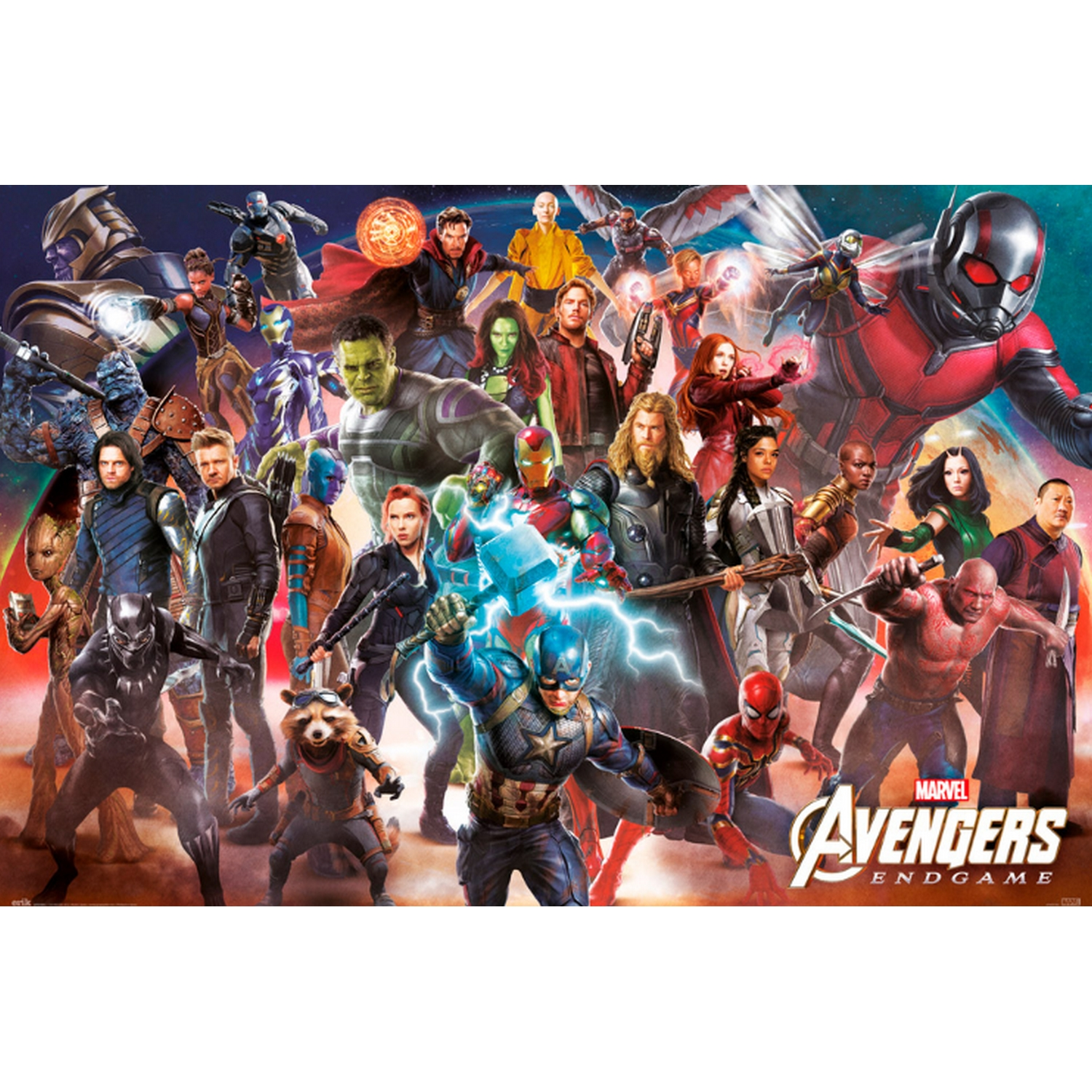 Póster - Grupo Erik Marvel Los Vengadores: Endgame Line Up, 61 x 91. 5 cm, Papel, Multicolor