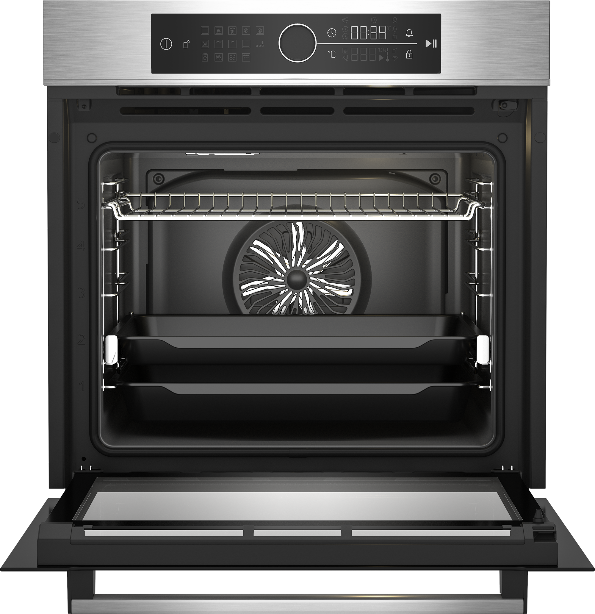 Horno - Beko BBIM12400XPS, 72 l, Multifunción, Pirolítico + Steamshine®, 59.4 cm, Inox