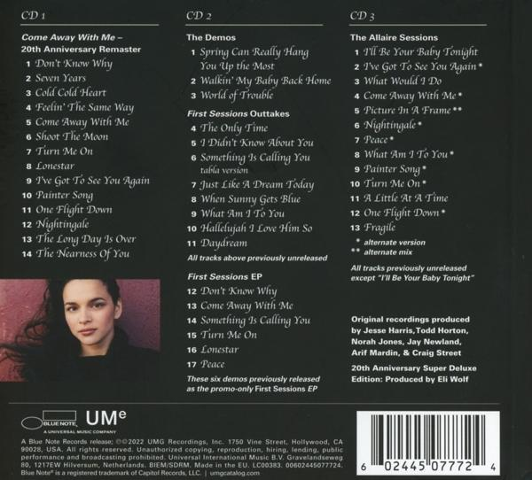 Norah Jones - Come Away With Me (LTD 20th Anniversary) CD
