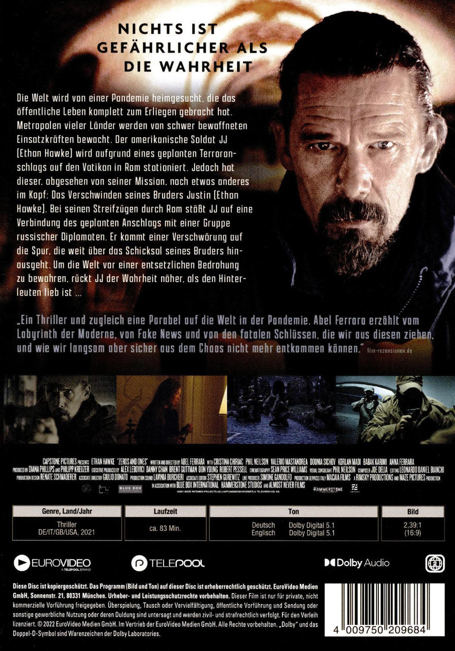 DVD-Cover mit dem Gesicht eines Mannes, Text auf Deutsch und einer Filmszene unten.