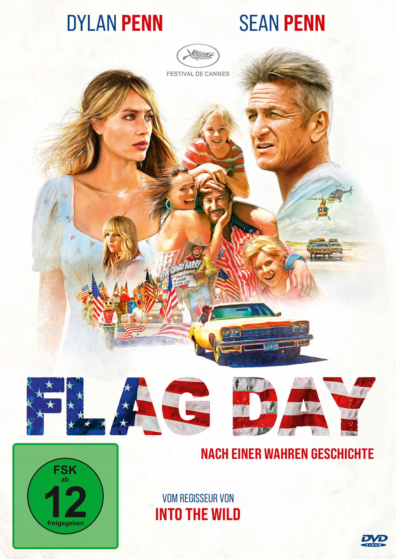 Filmplakat für Flag Day, mit Dylan Penn und Sean Penn.
