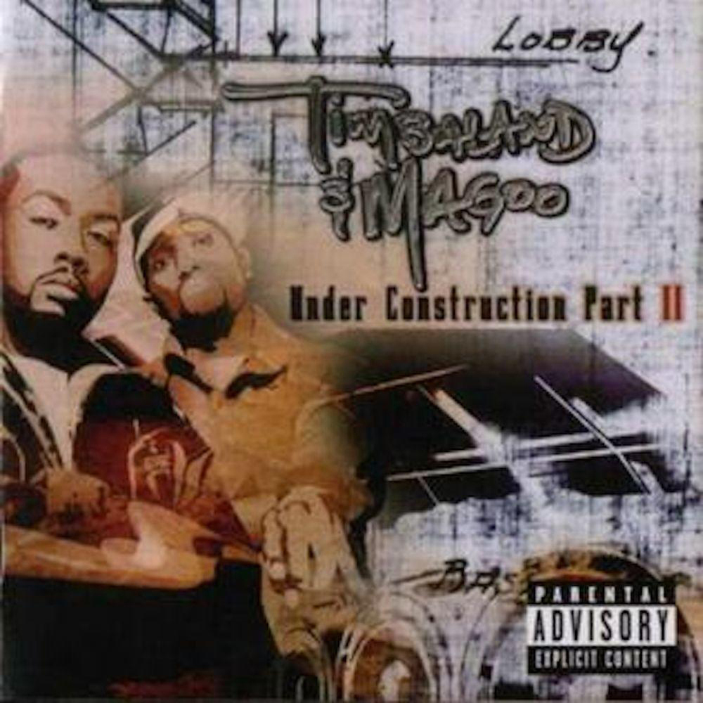 Albumcover mit zwei Männern, Text im Graffiti-Stil: Timbaland & Magoo.