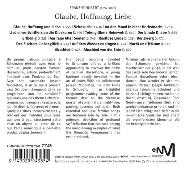 Samuel Hasselhorn Joseph Middleton - Glaube,Hoffnung,Liebe-Lieder  - (CD)