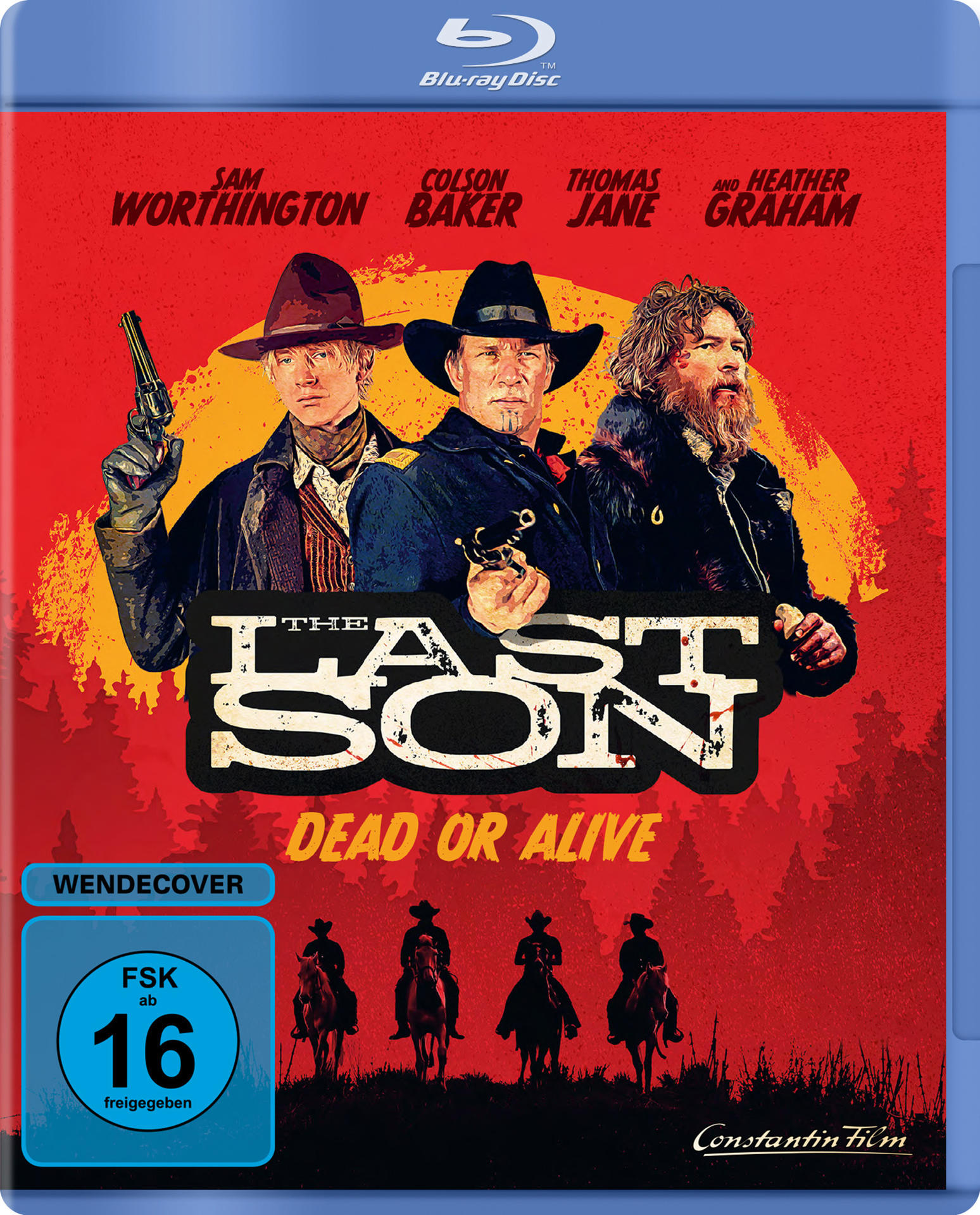 Blu-ray-Cover. Sam Worthington, Colson Baker, Thomas Jane, Heather Graham. Filmtitel ist The Last Son, Dead or Alive.