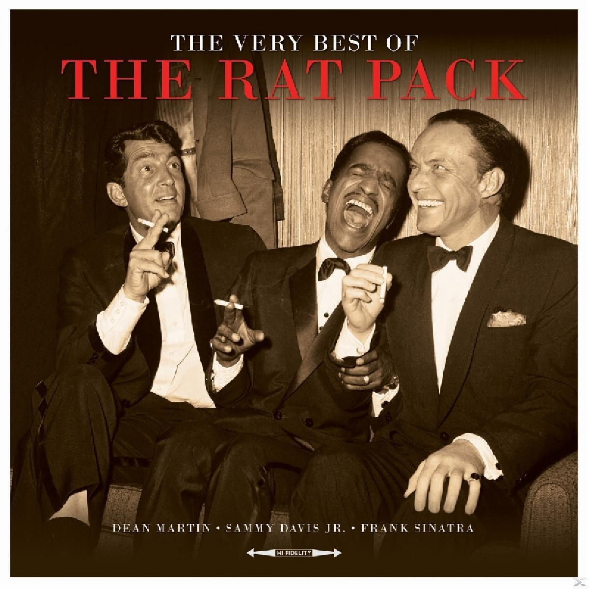 Album borító Dean Martinnal, Sammy Davis Jr.-ral és Frank Sinatrával szmokingban, dohányozva és nevetve.