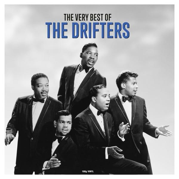 A 'The Drifters' album borítója, csoportkép öltönyben és nyakkendőben. Címszöveg felül.