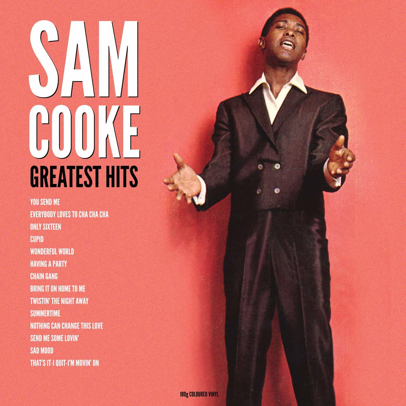 Sam Cooke album borítója. Öltönyt visel, karjai nyitva. Dalsorrend szerepel rajta.