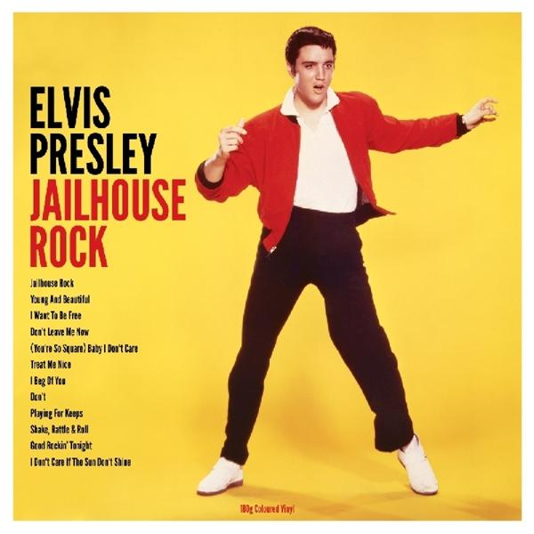 Elvis Presley 'Jailhouse Rock' albumának borítója Elvis képével.