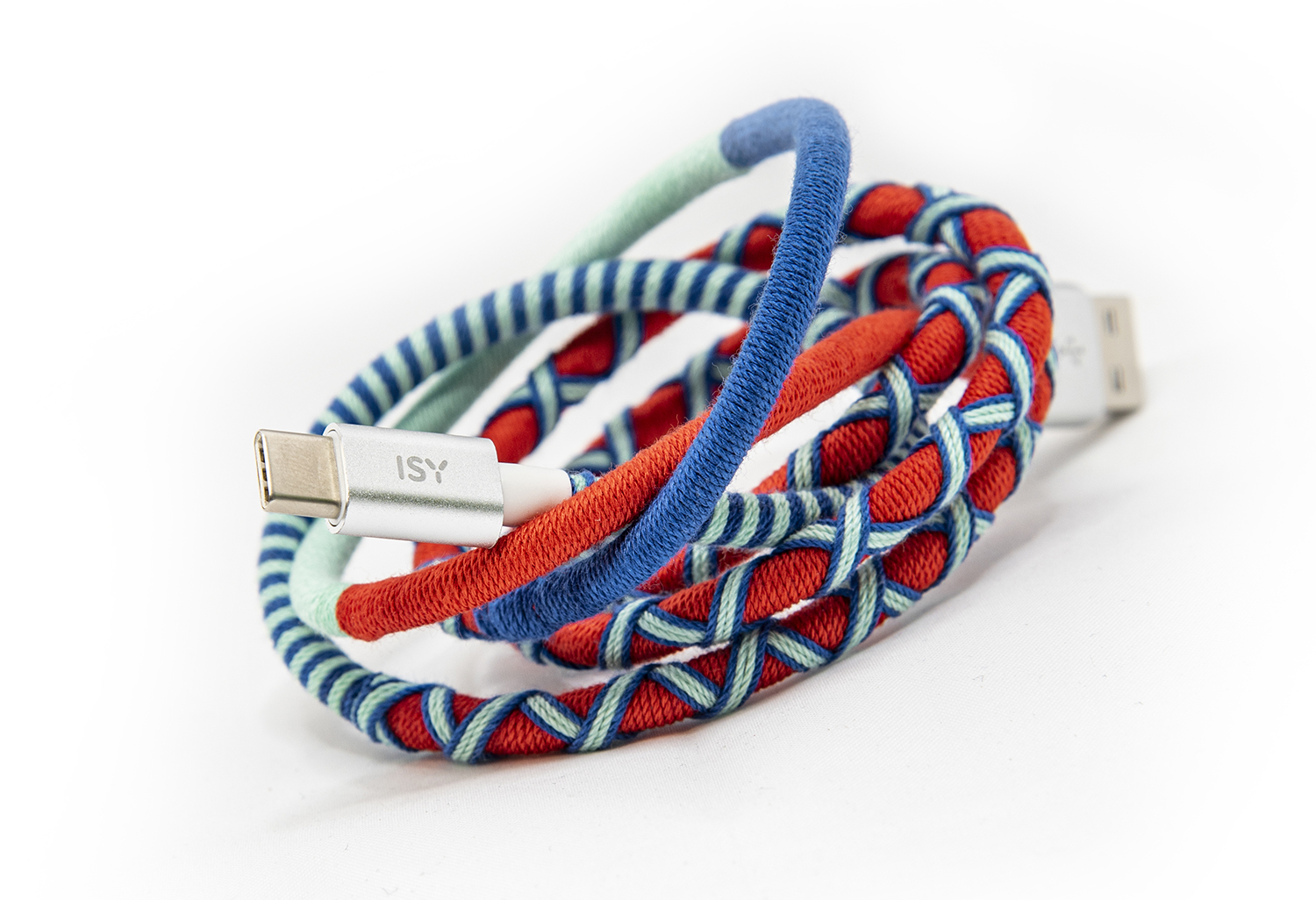 ISY IUC-4100-RB-C USB-kabel 1 m Rood-Blauw afbeelding
