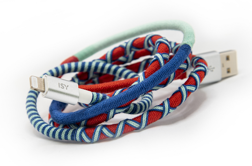 Isy IUC-4100-RB-L Lightning-kabel 1 m Rood-blauw