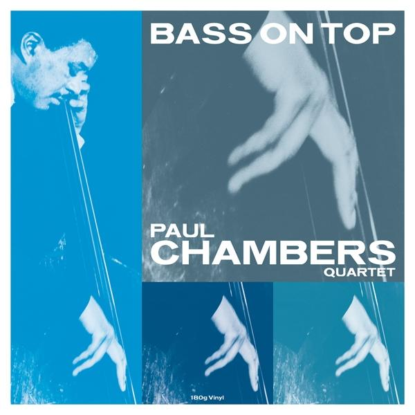 Paul Chambers Quartet album borítója, nagybőgőssel. Szöveg: Bass on Top.