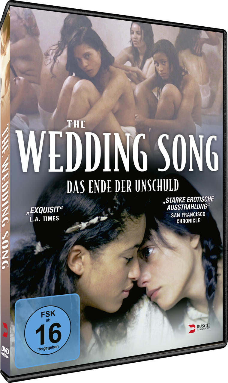 DVD-Cover für 'The Wedding Song' mit zwei Frauen nah, einer Gruppe und Text.