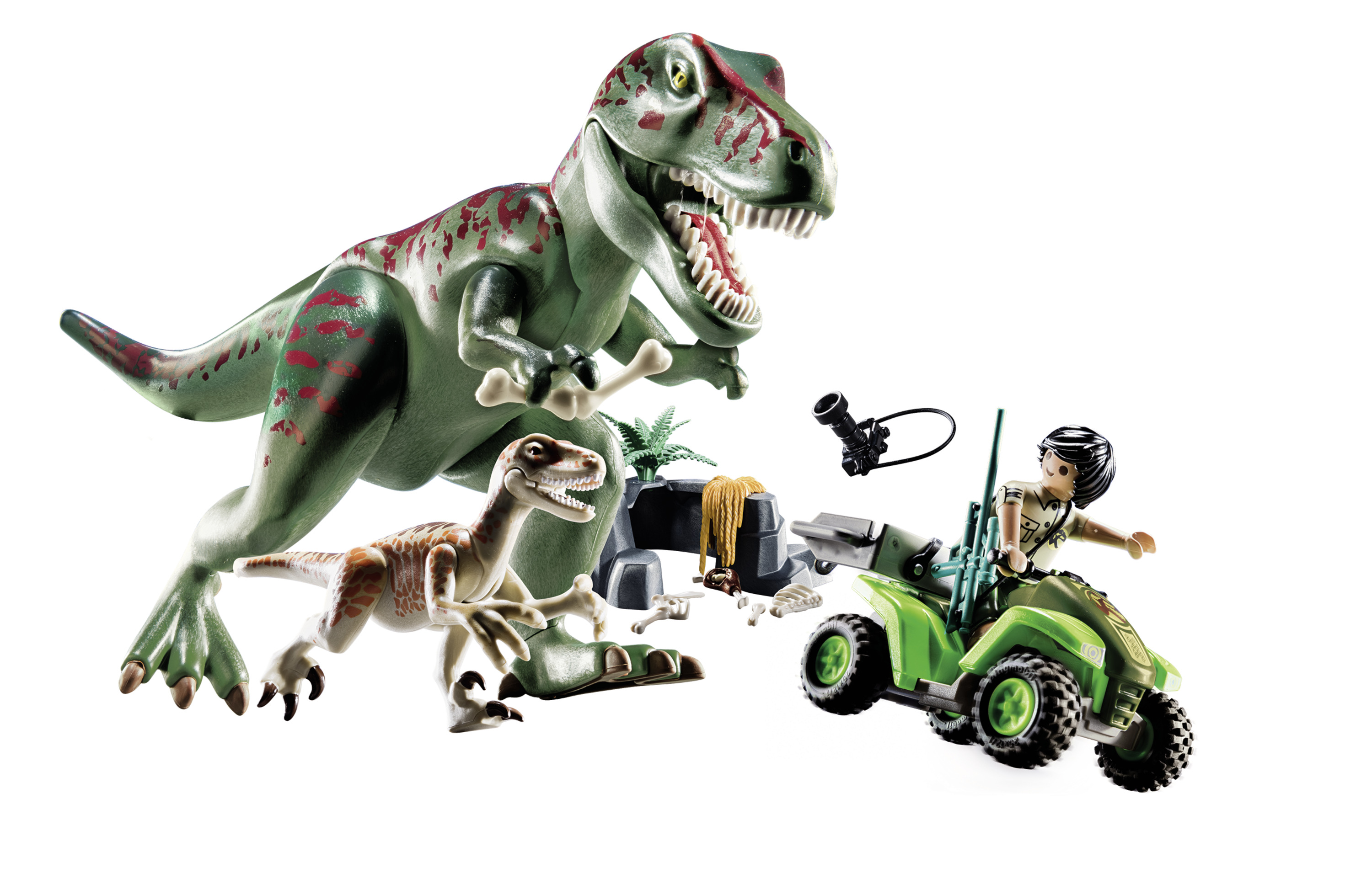 PLAYMOBIL 71183 T-Rex Angriff Spielset, Mehrfarbig