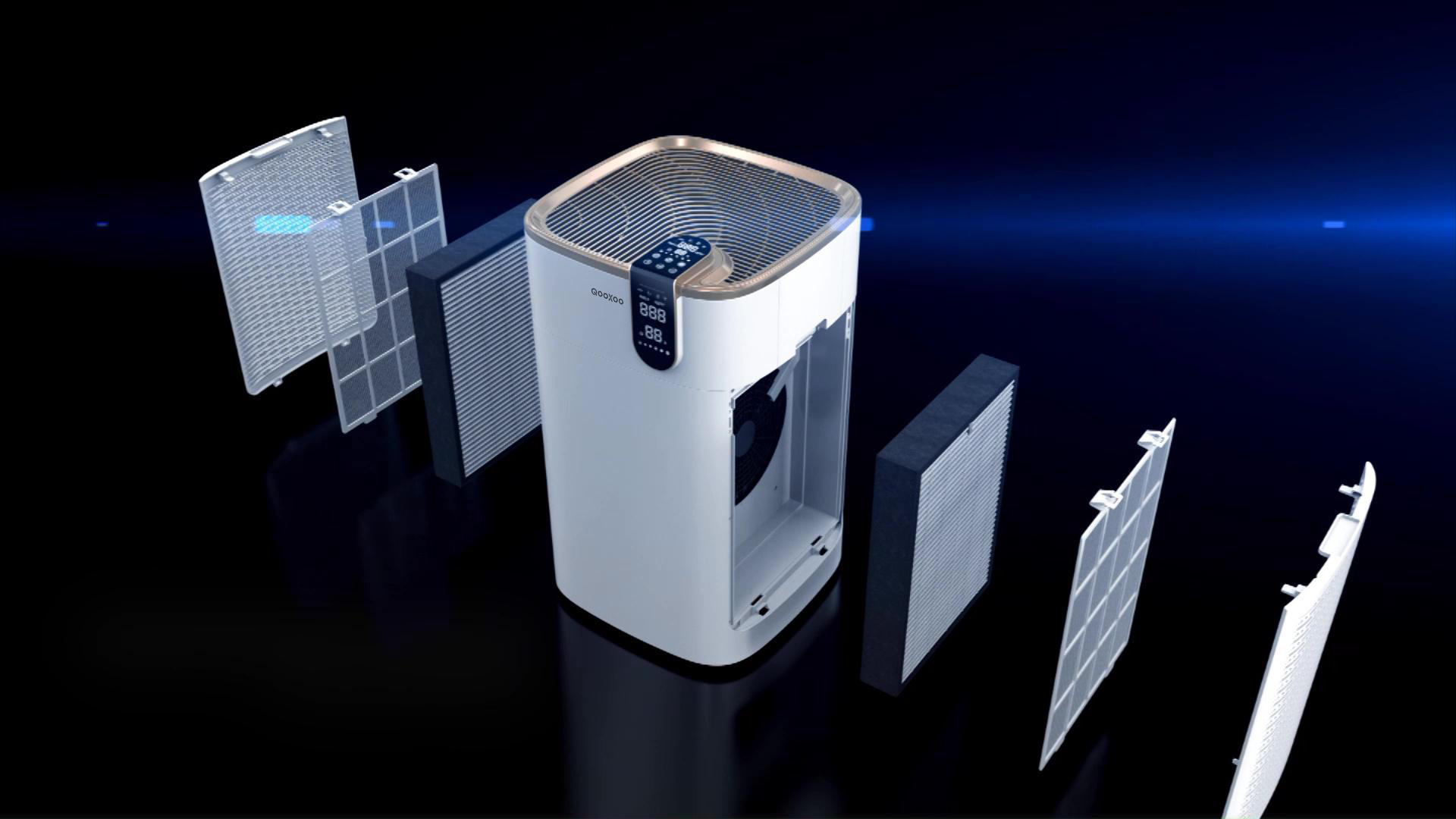 QOOXOO QX Pure 15 Luftreiniger Weiß (0,0 Watt, Raumgröße: 150 m²)