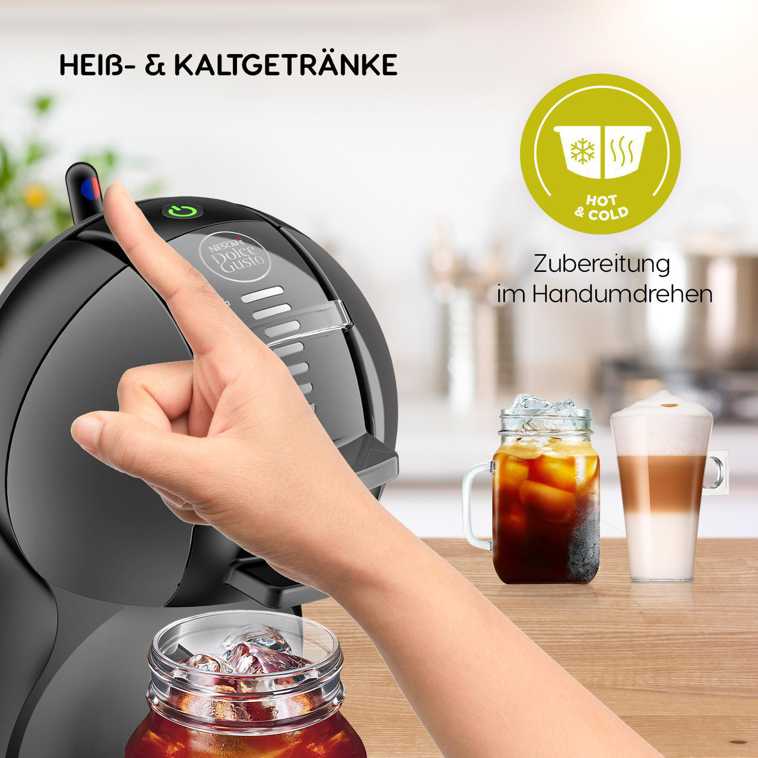 KRUPS KP1208 NESCAFÉ® DOLCE GUSTO® Mini Me Kapselmaschine Schwarz/Anthrazit
