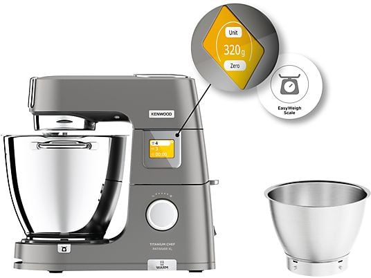 KENWOOD Keukenrobot Titanium Chef Patissier XL met geïntegreerde weegschaal (KWL90.004SI)