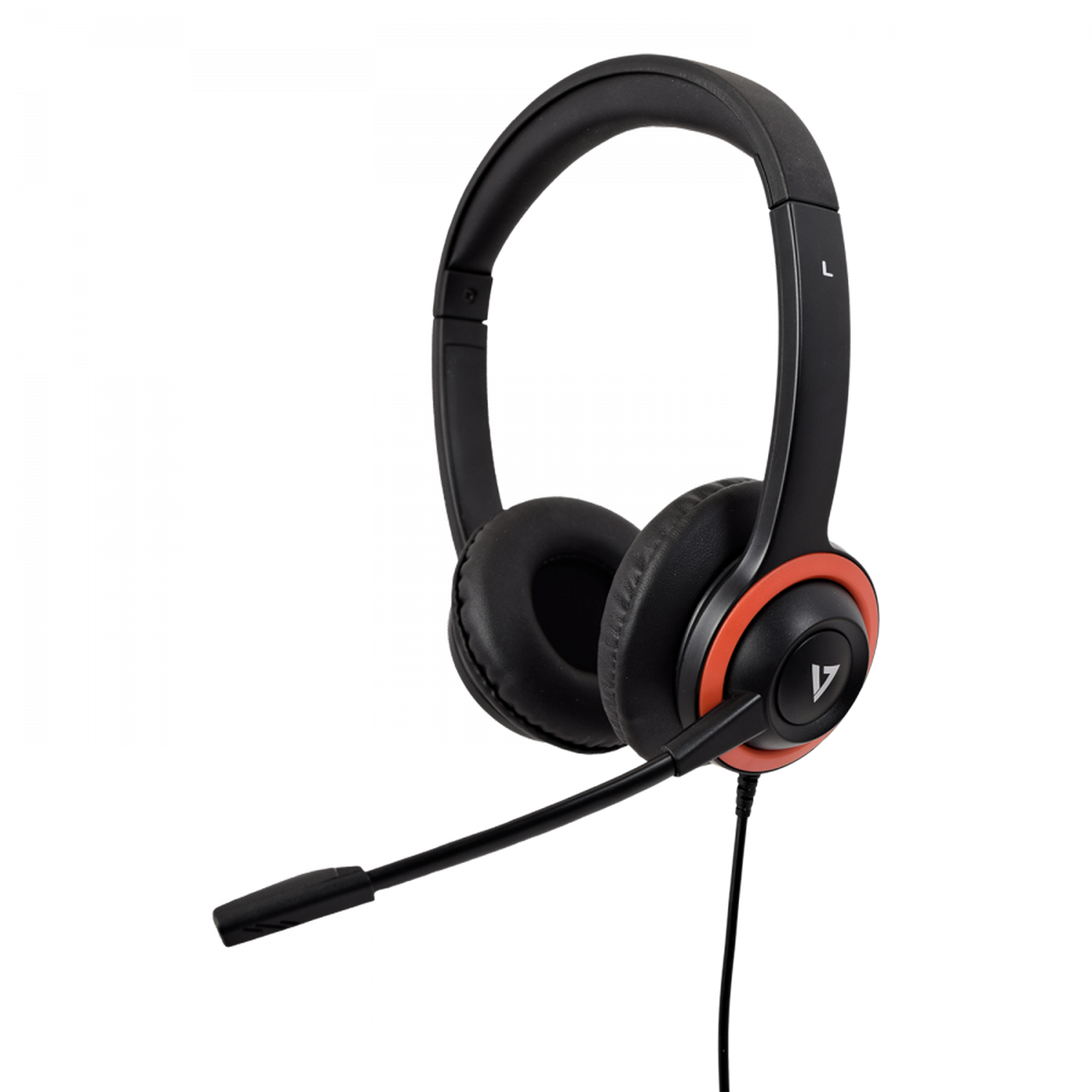 Auriculares - V7 HA530E, Con Cable, Para PC o Portátil, 3.5 mm, Negro