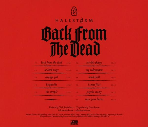 Rückseite eines Albums mit Songtiteln und Credits.