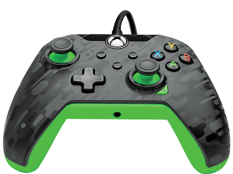 PDP LLC Kabelgebundener Controller Neon Carbon für PC, Xbox Series X, Xbox Series S, Xbox One
