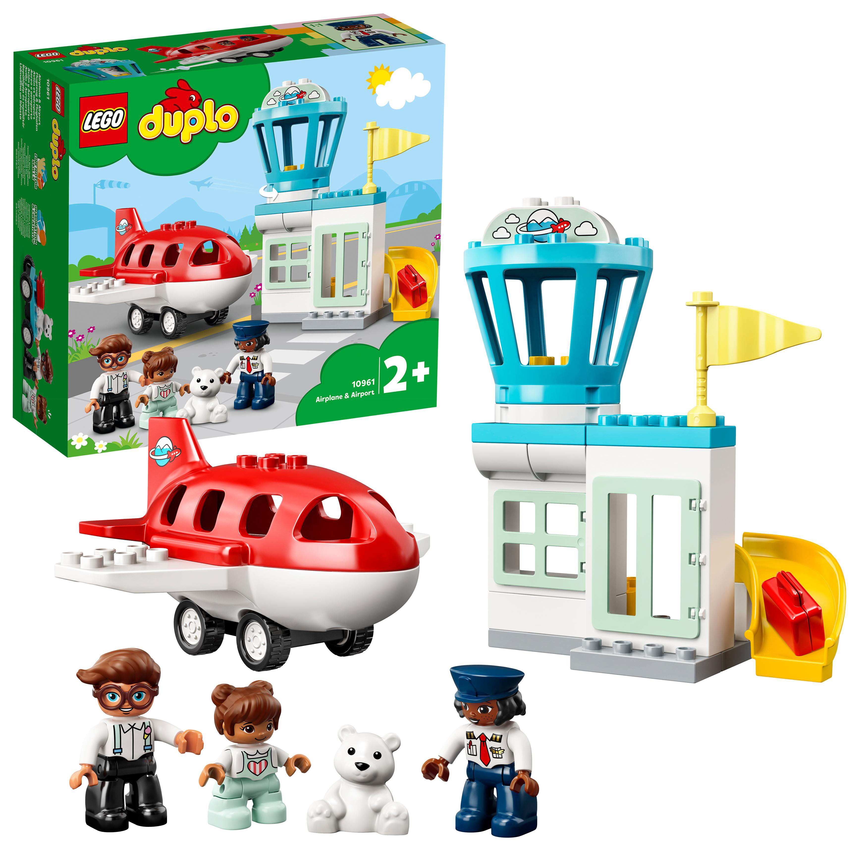 LEGO DUPLO 10961 Flugzeug und Flughafen Bausatz, Mehrfarbig