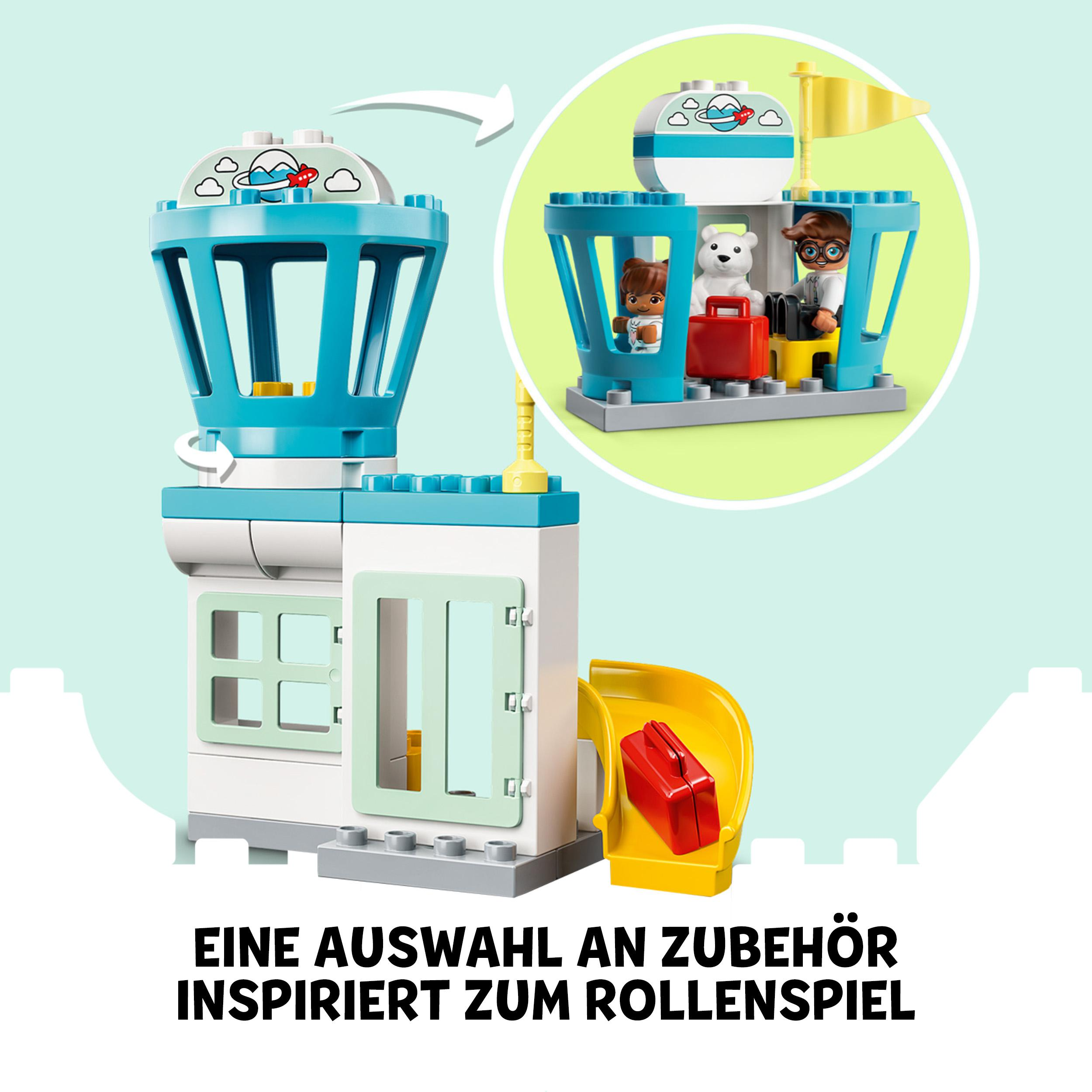 LEGO DUPLO 10961 Flugzeug und Flughafen Bausatz, Mehrfarbig