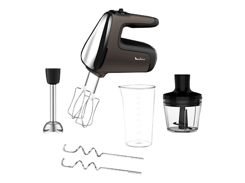 MOULINEX Powermix Silence (HM6539) Handmixer Braun/Schwarz/Silber (600 W)